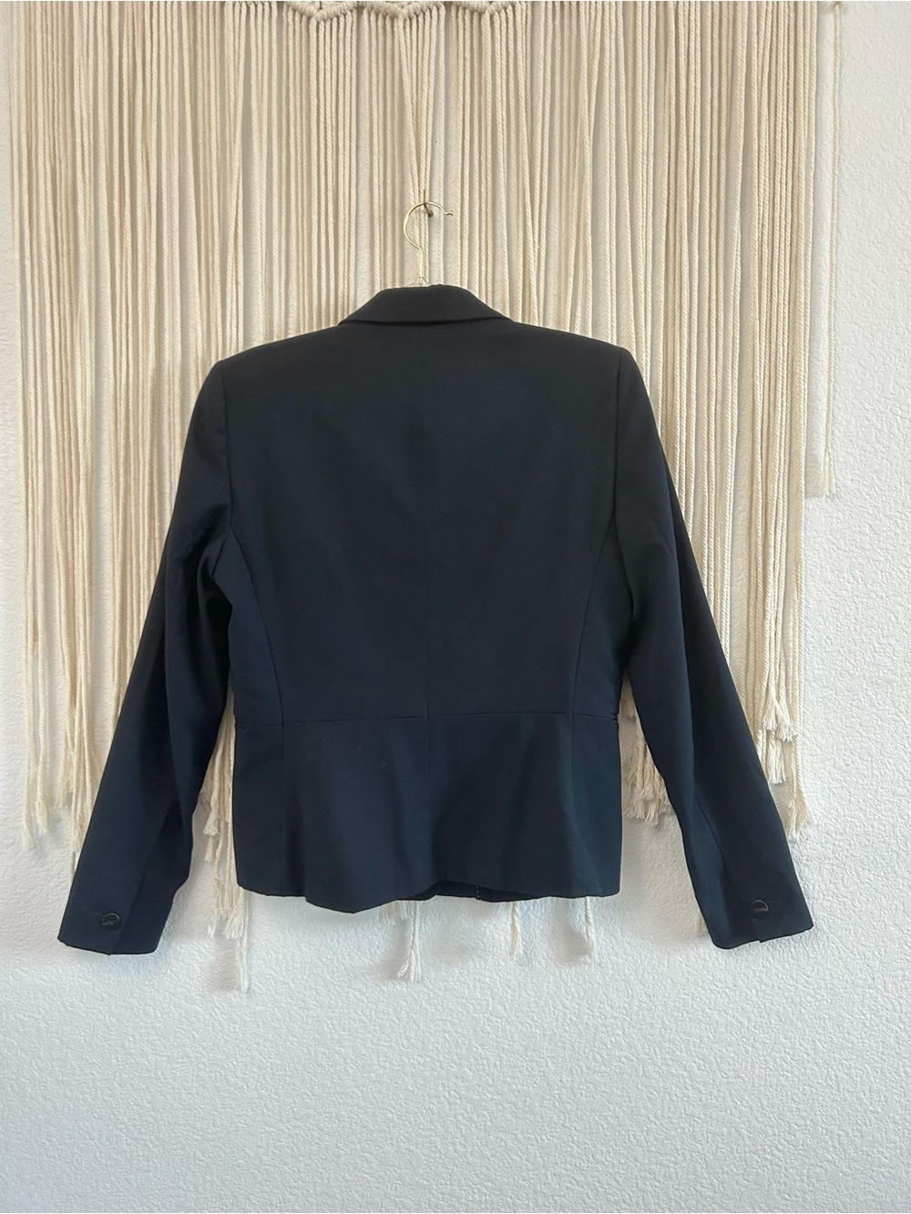 Mango MNG Navy One-Button Tailored Blazer | Classic Office Career Jacket - Picture 15 of 16